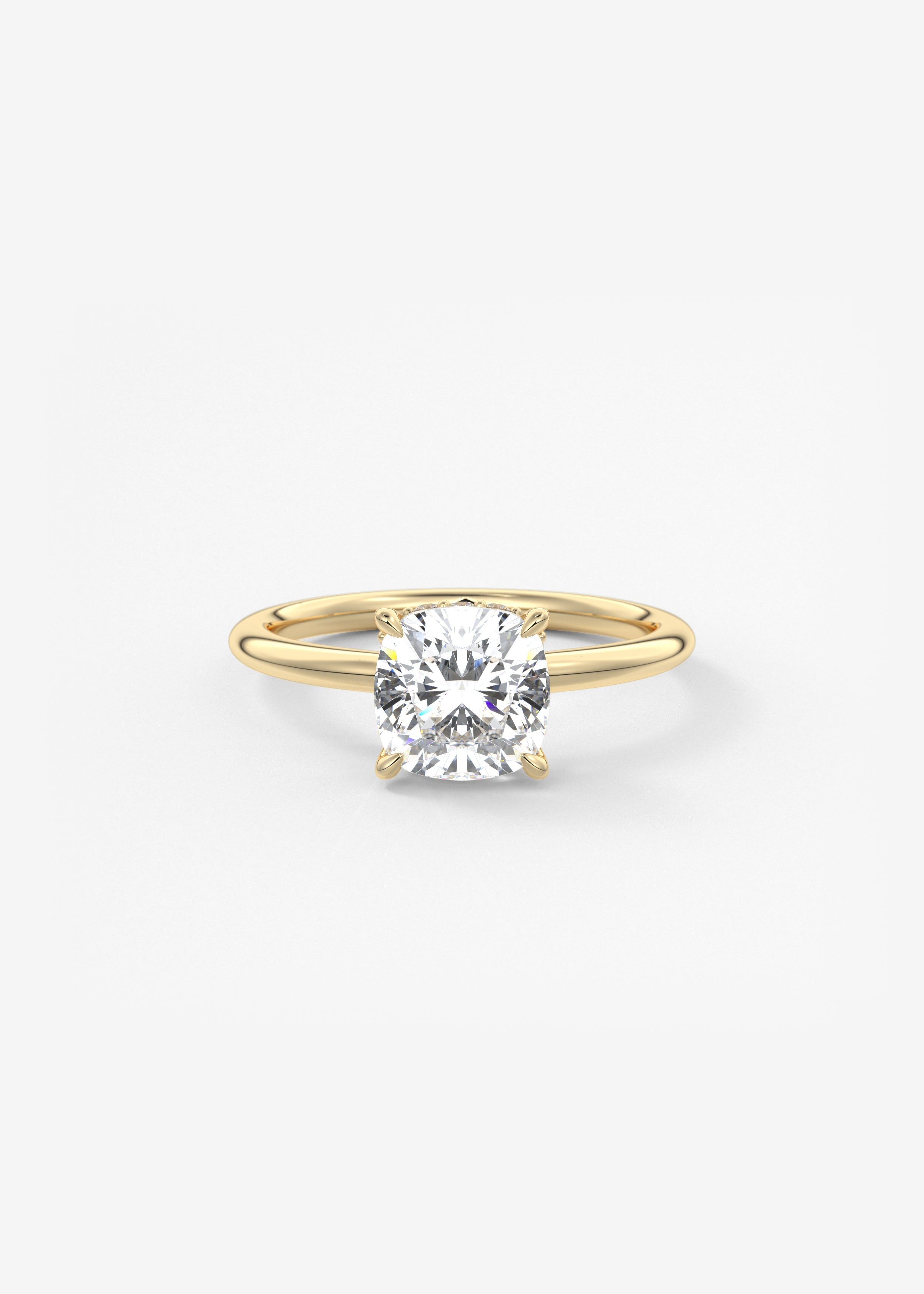 Oval Solitaire With Raised Basket Gallery Lab Grown Diamond Engagement Ring
